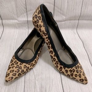 Cheetah Print Low Heel Comfy Sole Size 8 1/2
